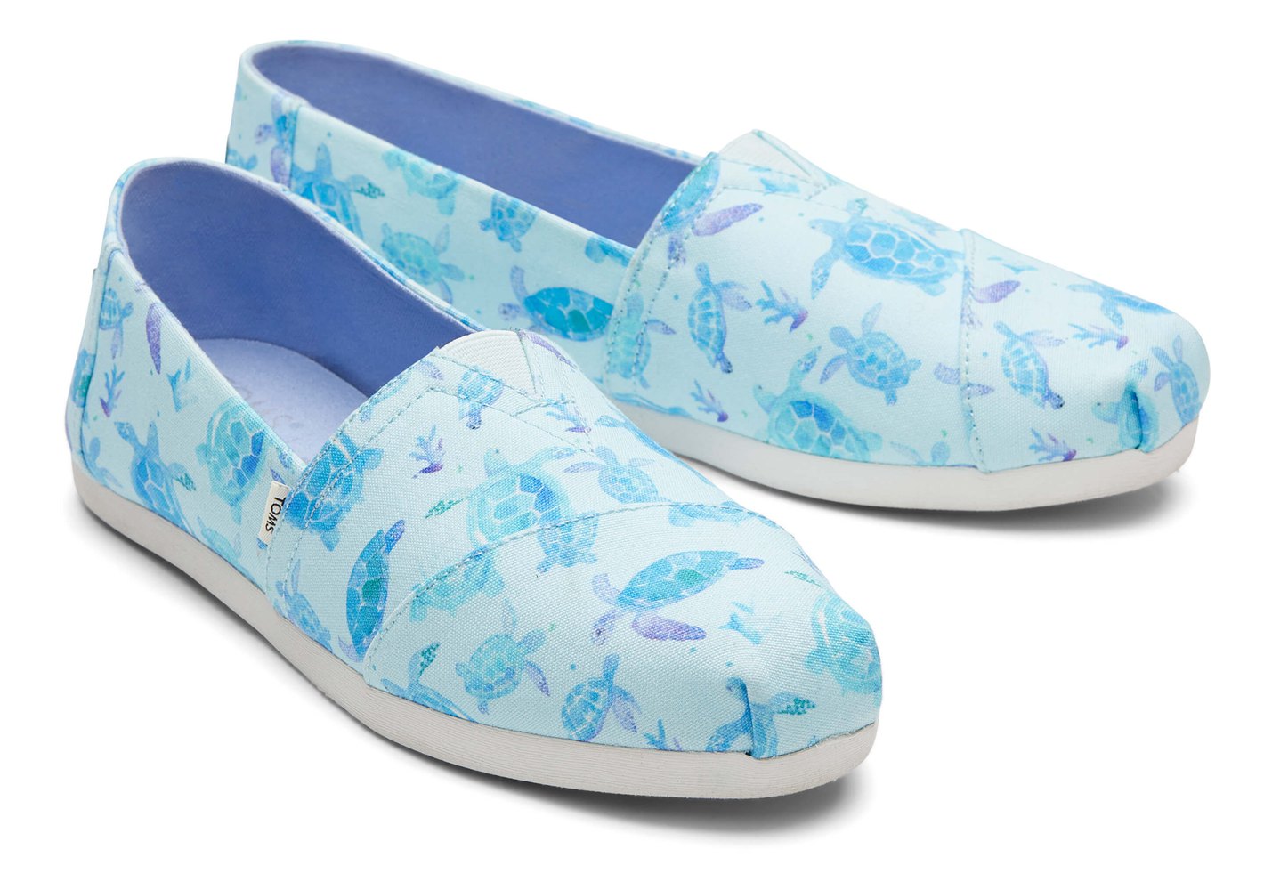 Toms Alpargata Sea Turtles Espadrille Blue/White - Womens - 36129-YTRQ